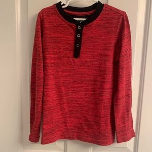 Boys Lee Red/Black. Long Sleeve Shirt
